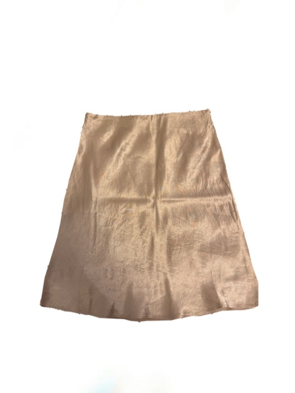 Babaton Satin A-Line Midi Skirt in Pale Blush